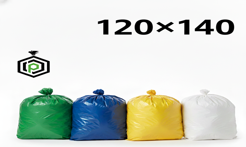 کیسه زباله سبز سایز 140× 120 در بسته 25 کیلوگرمی رنگ سبز